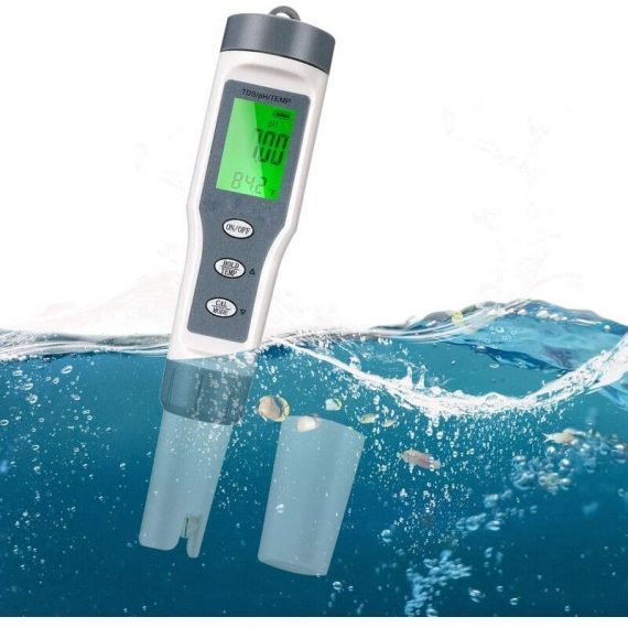 PH Testeur de pH numérique 3 en 1 PH TDS 0,01 pH Testeur d'eau pour piscine d'eau potable (3 en 1) 5695039457847 TA66-100279_1
