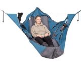 Hamac de camping avec moustiquaire 1 personne Hamac plat avec sangles Hamac portable Hamac de parachute en nylon ultra-léger Pour la randonnée Camping 4502190796894 SP17723BL