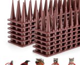 12 pièces pointes d'oiseaux anti-pigeon pointes en plastique anti-escalade clôture mur pointes chat intrus dissuasif répulsif extérieur poignard 2213254386945 IQ-0130