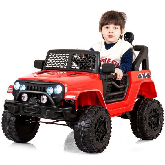 Azkoeesy - Voiture électrique pour enfants à 2 vitesses, véhicule 12V, 3-5 km/h, pour 2 enfants de 3 à 8 ans (rouge) 757837252064 TX288703RAA