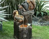Lts Fafa - Statue de jardin de pelouse Sculpture d'eau Fontaine animale décorative avec lumière 8256641741303 jzy-000987