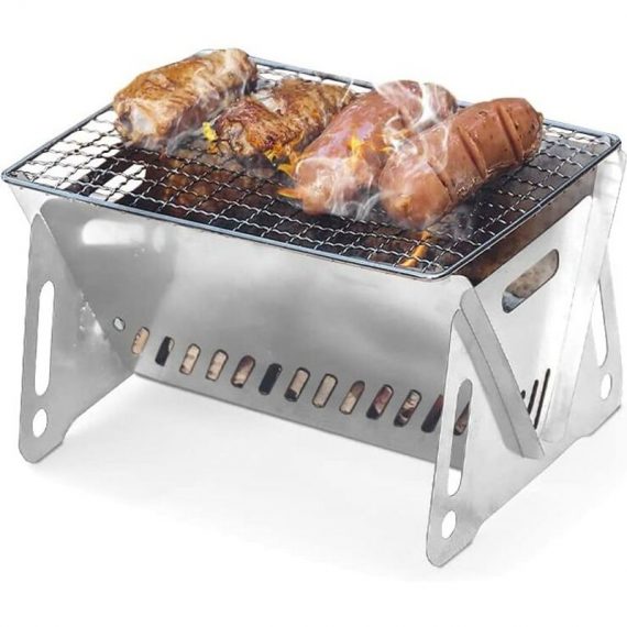 Joorrt - Mini barbecue pliable et mobile - Surface de cuisson : environ 16 cm x 21 cm - Portable - Barbecue au charbon de bois pour 1 à 2 personnes 9019442185344 ACIO918