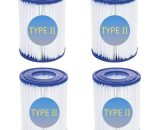 Lot de 4 cartouches de filtre de piscine de type II – Compatible avec les filtres Bestway 58094 – Accessoires de filtre de piscine gonflable de 2342070069036 MN0034
