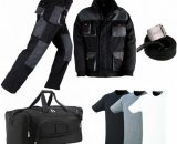 Pack Smart noir-gris: pantalon + veste + sac + ceinture + 3 T-shirts Taille: Pantalon XXL - Veste XXL - Kapriol  KPACK214