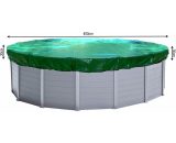 Couverture de piscine d'hiver ronde 180g / m² pour piscine de taille 366 - 400 cm Dimension bâche ø 460cm Vert 4061869842022 84202F