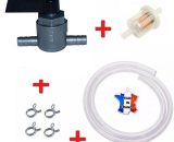 Cyclingcolors - Kit essence universel 5mm - 6mm : robinet métal gris on / off / on + durite + filtre + collier tondeuse tracteur 3701260883385 CYC3701260883385