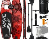 KESSER® SUP Board Ensemble gonflable avec fenêtre Stand Up Paddle Board Premium Surfboard Sports nautiques  NEW-17518