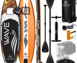 ® SUP Board Ensemble gonflable avec fenêtre Stand Up Paddle Board Premium Surfboard Sports nautiques - Kesser  NEW-17513