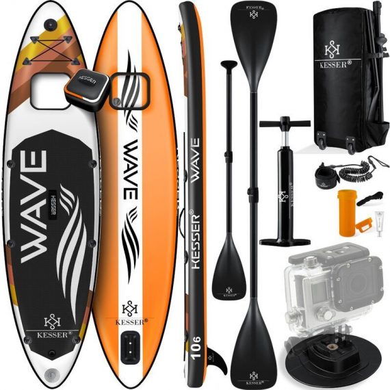 ® SUP Board Ensemble gonflable avec fenêtre Stand Up Paddle Board Premium Surfboard Sports nautiques - Kesser  NEW-17513