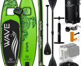 KESSER® SUP Board Ensemble gonflable avec fenêtre Stand Up Paddle Board Premium Surfboard Sports nautiques  NEW-17514