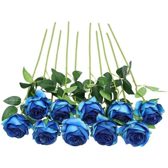 Fleurs Artificiel Soie Rose Fleurs Tige Unique Une Fausse Rose Réaliste pour Le Bouquet de Mariage Arrangements Floraux Décoration, 10pcs GrooFoo 9182174353050 MGF01846