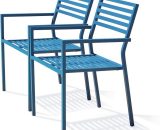 Lot 2 fauteuils gaston bleu Citygarden  GASTON-FT-BLEUX2