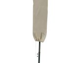 Outsunny Housse de protection pour parasol droit avec fermeture éclair et cordon de serrage tissu polyester kaki 84D-102CF 3662970084564