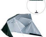 Outsunny Parasol Abri Solaire Protection UV 50 + Sac de Transport Tissu de Polyester Vert Foncé 84D-022GN 3662970022115