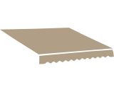 Outsunny Toile de rechange pour store banne toile d'auvent tissu de remplacement avec volant toile  anti-UV dim. 3,82 x 2,4 m beige 840-234V02BG 3662970102046