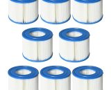 Outsunny Lot de 8 cartouches filtrantes de rechange pour spa - cartouches de filtration - PP bleu blanc 848-049V00BU 3662970107799