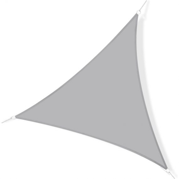 Outsunny Voile d'Ombrage Triangulaire Grande Taille 6 x 6 x 6 m Polyester Imperméabilisé Haute Densité 160 g/m² Gris 840-140 3662970045350
