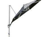 Outsunny Parasol déporté octogonal avec pied en croix panneau solaire lumière LED 8 entretoises aluminium Ø 3 x 2,48 m gris foncé 84D-110CG 3662970079102