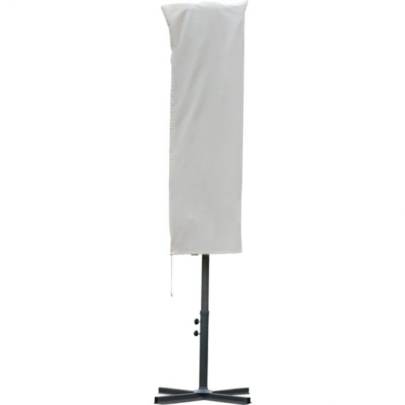 Outsunny Housse de protection imperméable pour parasol droit avec fermeture éclair et cordon de serrage polyester oxford 84D-102CW 3662970082201