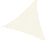 Outsunny Voile d'Ombrage Triangulaire Grande Taille 6 x 6 x 6 m Polyéthylène Haute Densité Résistant aux UV Coloris Crème 01-0626 3662970016039